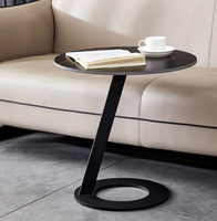 Table basse moderne de luxe en céramique durable, table carrée créative, petite table de salon, table basse à double étage pour villa