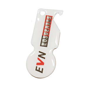 Porte-clés décapsuleur en acier inoxydable avec jeton <span class=keywords><strong>de</strong></span> chariot <span class=keywords><strong>de</strong></span> courses Euro, personnalisable avec logo, cadeau promotionnel - Product Image 3