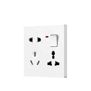 UK 86 tipo PC Plate 2 gang 1 way design push interruttore a parete per luce elettrica interruttori dorati