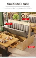 Nouvelle table ronde en cuir en forme de U pour restaurant, avec rangement intégré, et chaises de canapé