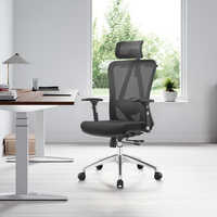 Chaise de bureau ergonomique à dossier haut en maille pour dirigeants, vente en gros Foshan