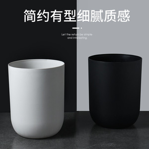 Trash Can Household <b>Large</b> Size Gray No Lid Bathroom Kitchen Living Room Waste <b>Bin</b> - Product Image 3