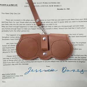 Leather Eyeglasses <b>Case</b> Brown White Simple Rectangle <b>Sunglasses</b> Storage Bag Portable Protective Cover <b>for</b> Eyewear - Product Image 5