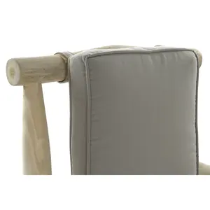 SILLÓN TECA POLIÉSTER Altura 65cm Ancho 80cm Profundidad 92cm GRIS CLARO - Product Image 3