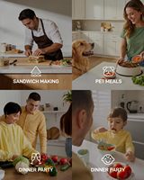 Anbolife OEM 7-in-1 grote opening elektrische salademaker, groentesnijder, -hakselaar en -blender voor kaas en groenten, CE-gecertificeerd.