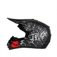 Nouveau casque de moto intégral tout-terrain transfrontalier en ABS, personnalisable, ensemble trois pièces, petit format, certifié DOT, motif éclaboussures
