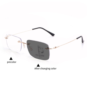Lunettes de lecture <span class=keywords><strong>progressives</strong></span> multifocales anti-lumière bleue, sans monture, photochromiques, de pointe, anti-lumière bleue - Product Image 3