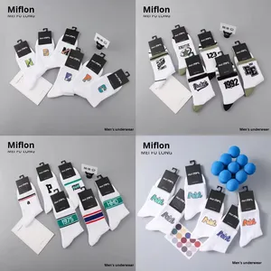 Mùa Thu Mùa Đông Mới Crew Vớ Bán Buôn Người Đàn Ông Phụ Nữ Màu Trắng Rắn Thể Thao Giản Dị Vớ Sinh Viên Hợp Thời Trang Biểu Tượng Cơ Thể Nhà Máy Bán Hàng Trực Tiếp - Product Image 4