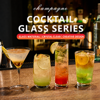 Verre à cocktail droit Collins moderne pour Mojito, Long Island Iced Tea, boissons froides, restaurants, bars, vente en gros