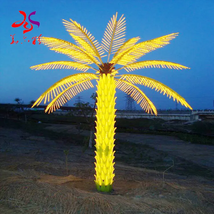 Artificial palm led RGB tree lights landscape lamp for business street park garden decorations