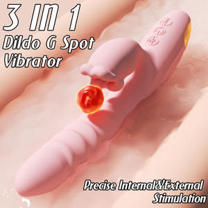 Vibromasseurs point G, stimulateur clitoridien <span class=keywords><strong>en</strong></span> forme de langue, jouet sexuel rose, godemichés avec 9 modes de vibration, 9 modes de poussée et de léchage, jouets sexuels pour couples - Product Image 6