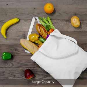 Sac fourre-tout en toile de coton réutilisable de 6 oz avec logo personnalisé et longue poignée pour la publicité, la promotion, les cadeaux et le calicot - Product Image 5