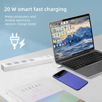 Multiprise intelligente LangYeao 20W PD EU 7-en-1, 4 prises CA à contrôle indépendant, charge rapide USB-C, compatible Home Assistant