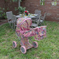 Produits pour bébés de haute qualité Poussette avec chariot pour bébé 3 en 1 Landau pour enfant pour faire semblant de jouer Poupée Poussette