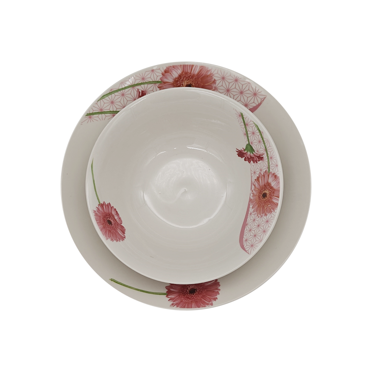 Custom Sizes Available Factory Quality Dinnerware Sets Bowl With Decal Dishes Ceramic Plates Dinnerware