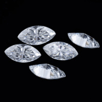 Moissanite taille marquise, blanche, pureté DEF VVS, certificat GRA, 0,5-3 carats, pour la fabrication de bijoux de luxe, en stock