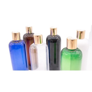 MUESTRA GRATUITA - Botella de Plástico Vacía para Champú o Loción de 4oz, 8oz, 16oz con Tapa de Disco Dorada/Plateada/Blanca/Negra, Recargable, PET - Product Image 4