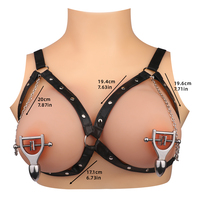 Collier ras du cou Bondage en cuir PU avec pince à mamelon pour femme laisse de retenue réglable BDSM érotique BDSM boutique pour Couple