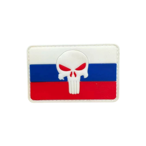 ロシア国旗パニッシャーアームバンドフックループバッキングアルファモラーパッチ衣服用屋外バックパック用帽子製フェルト生地 - Product Image 3