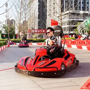 OEM ODM wholesale hot sale amusement electric 2 seater battery powered go kart parent-child karting racing go karts for kids