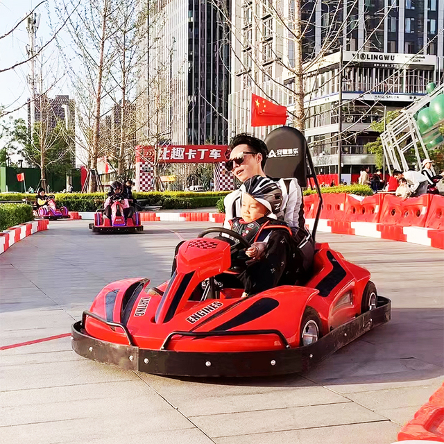 OEM ODM Wholesale Hot Sale Amusement Electric 2 Seater Battery Powered Go Kart Parent-child Karting Racing Go Karts for Kids