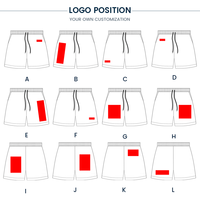 Shorts de sport pour homme personnalisés avec logo, 2-en-1, tricotés, séchage rapide, cordon de serrage à la taille, pour la course à pied, la plage, le surf, la natation