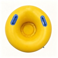 Tube gonflable jaune pour parc aquatique, 1 personne, fond en PVC personnalisé, prix usine
