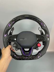 Volante <span class=keywords><strong>de</strong></span> cuero <span class=keywords><strong>de</strong></span> fibra <span class=keywords><strong>de</strong></span> carbono <span class=keywords><strong>de</strong></span> alto rendimiento para carros Golf 7 - Product Image 6