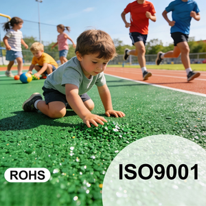 Gránulos de caucho virgen EPDM ecológicos, granulados de color, para pistas de atletismo escolares. - Product Image 1