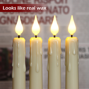 <span class=keywords><strong>2025</strong></span> USB có thể sạc lại 8 "nhấp nháy Flameless <span class=keywords><strong>Led</strong></span> nến taper điều khiển từ xa cao dài bảng đám cưới ngà Chân nến - Product Image 2