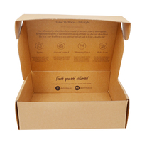 Cajas de Envío Ecológicas al por Mayor, Rígidas, de Cartón Corrugado Kraft con Relieve para Calcetines y Pieles, con Logotipo Personalizado