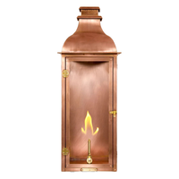 Lanterne à gaz rectangulaire en verre et cuivre, applique murale à gaz vintage, lampe murale à gaz extérieure pour véranda, villa, maison, jardin