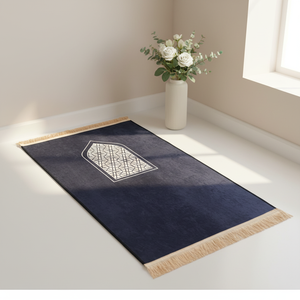 เสื่อสวดมนต์สำหรับมุสลิมแบบพกพามีเข็มทิศสำหรับการเดินทางมัสยิด - Product Image 2