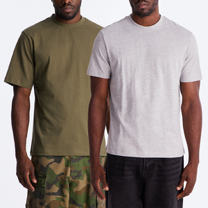 T-shirts décontractés à manches courtes en jersey 100 % coton KingSen pour hommes, coupe ample, couleur unie, respirants, séchage rapide, pour impression sérigraphique - Product Image 1