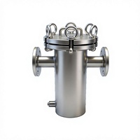 Boîtier de filtre à panier en acier inoxydable SS304 SS316, surface sablée externe, pour filtration industrielle de liquides