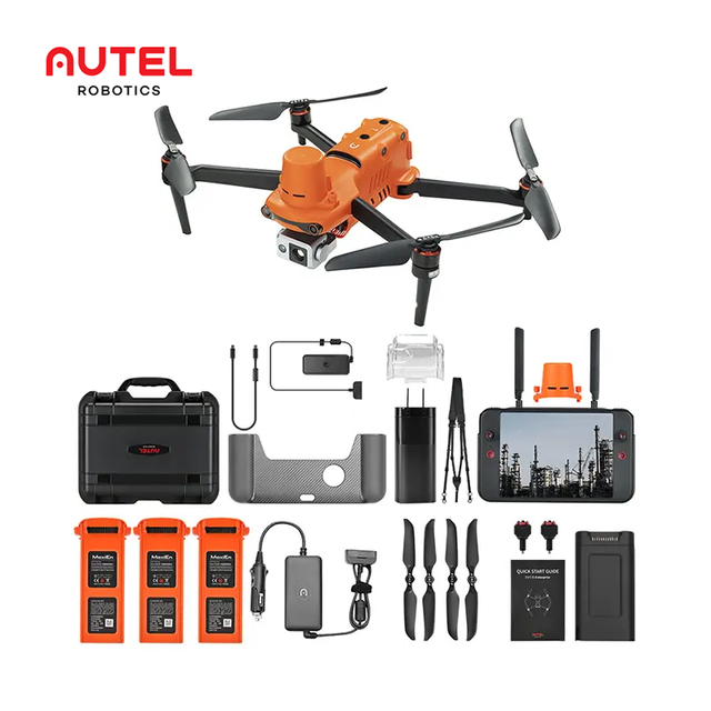 Autel Robotics EVO II Dual 640T V3 RTK Carbon Fiber 48M Camera 15KM Transmission Professionnel RTK Lidar Drone UAV Mapping Ufo
