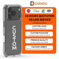 Étui transparent personnalisé avec logo pour iPhone 18, ultra fin, anti-jaunissement, coque rigide, pare-chocs souple, antichoc, vente en gros