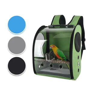 Parrot out bag Double Shoulder Travel Portable transparent breathable porous bird cage bird walking Backpack