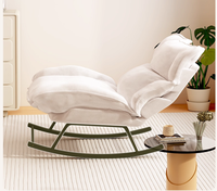 Fauteuil Poire de Luxe Scandinave, Inclinable et Extensible pour Adulte, Chaise Longue de Balcon, Salon ou Fauteuil à Bascule Détente