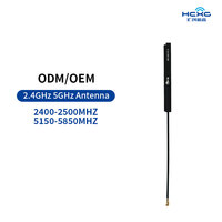 Antenne interne WiFi 2.4G 5.8G, antenne PCB avec connecteur, antenne intégrée à gain élevé pour routeur sans fil, point d'accès