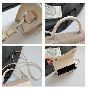 Bolso de mujer de moda, estilo casual, con diseño de estrellas brillantes, bolso de hombro tipo saddle. - Product Image 4