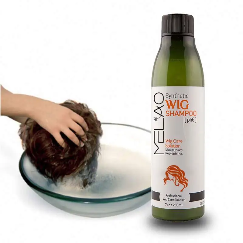 Private Label sintetico e balsamo pulizia profonda lisciante capelli umani parrucca di pizzo Shampoo