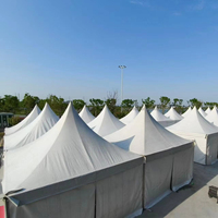 Carpa de Boda Tipo Pagoda 3x3 6x6m, Gazebo de Techo Alto para Lanzamiento de Vehículos, Eventos al Aire Libre, Exhibiciones, Fiestas