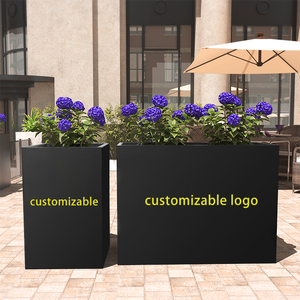 Jardinière auto-arrosante contemporaine tendance en acier inoxydable, grande taille, pour <span class=keywords><strong>extérieur</strong></span>, pot de fleurs écologique, durable et personnalisable pour la <span class=keywords><strong>maison</strong></span> - Product Image 2