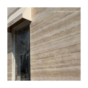 Linh hoạt đá Bảng điều khiển tường Bảng điều khiển đá mềm gạch Veneer tấm ngoại thất và nội thất trang trí tường dòng sơn travertine - Product Image 3