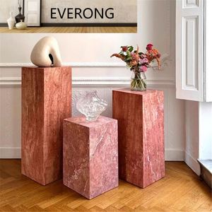 Basi in Marmo Naturale <span class=keywords><strong>Moderne</strong></span> Ev Group per Sculture, Piedistallo Quadrato con Incisioni per Decorazione d'Interni - Product Image 1