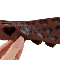 Moule en silicone pour la cuisson de gâteaux et de pudding à 15 cavités, moule à glace géométrique en silicone pour crème glacée, yaourt et sucettes glacées