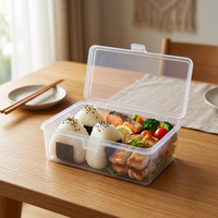 Boîte à lunch en plastique PP sans BPA avec couvercle à fermeture rapide, organiseur de crayons de bureau, organiseur de fils de bureau, conteneur alimentaire