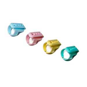 Finger Yarn Guide Plastic Knitting Tool Portable Yarn Weaver For DIY Sweater <b>Crafting</b> <b>Light</b> Blue Pink Yellow Green - Product Image 5