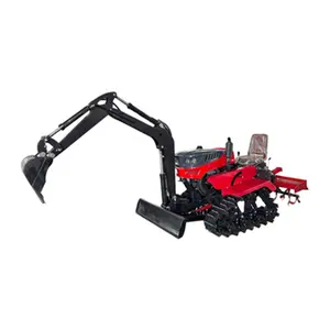 Nieuwste Hete Verkoop Multifunctionele Kleine 4X4 Farm Tractor 25 Pk Zitbaan Roterende Cultivator